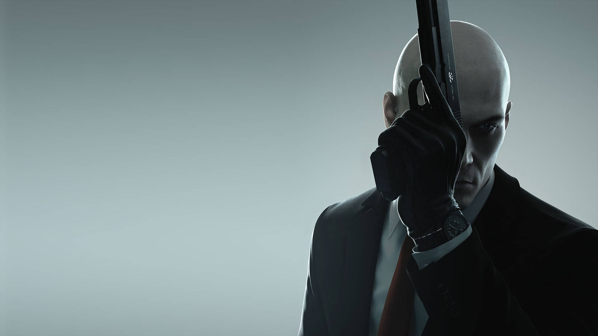 Hitman, bald assassin, dark suit, Full HD Desktop Wallpaper