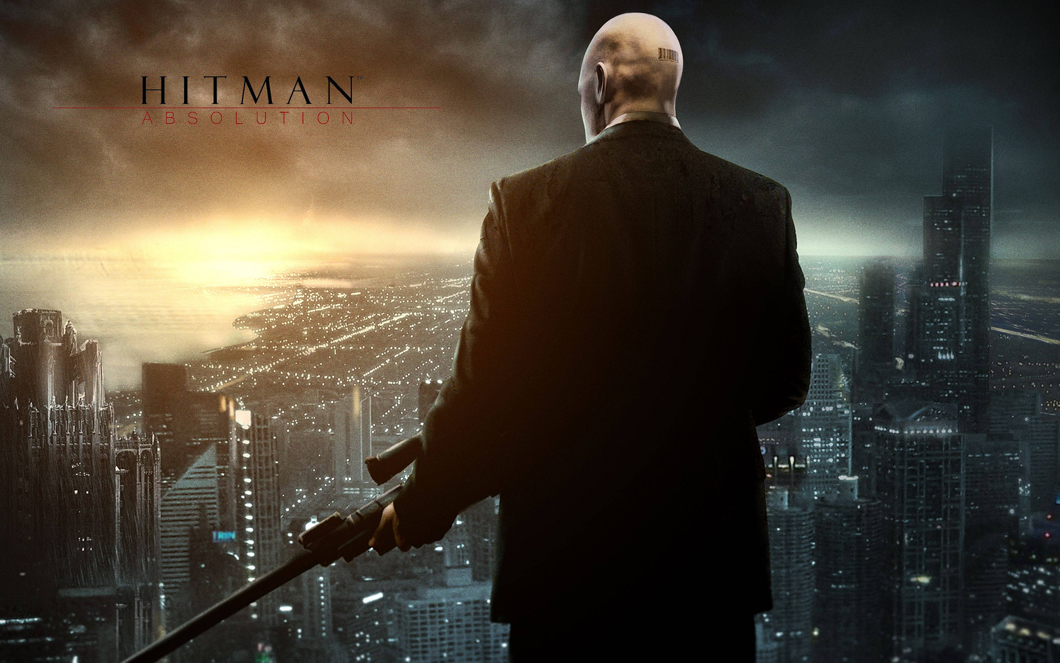 Hitman Absolution, bald man, suit, 2K Desktop Wallpaper
