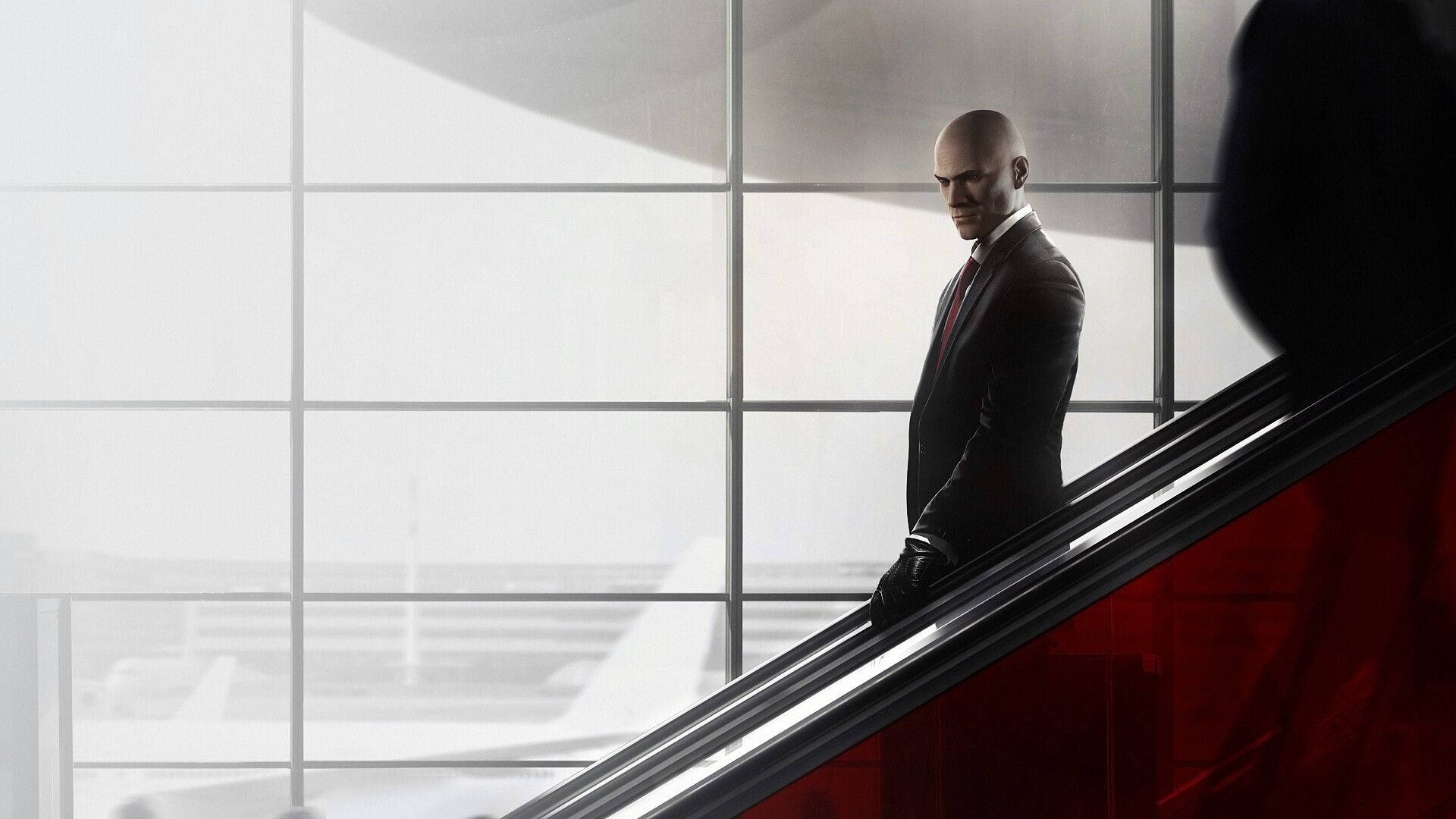 Hitman Absolution, all black suit, bald man, Full HD Desktop Wallpaper