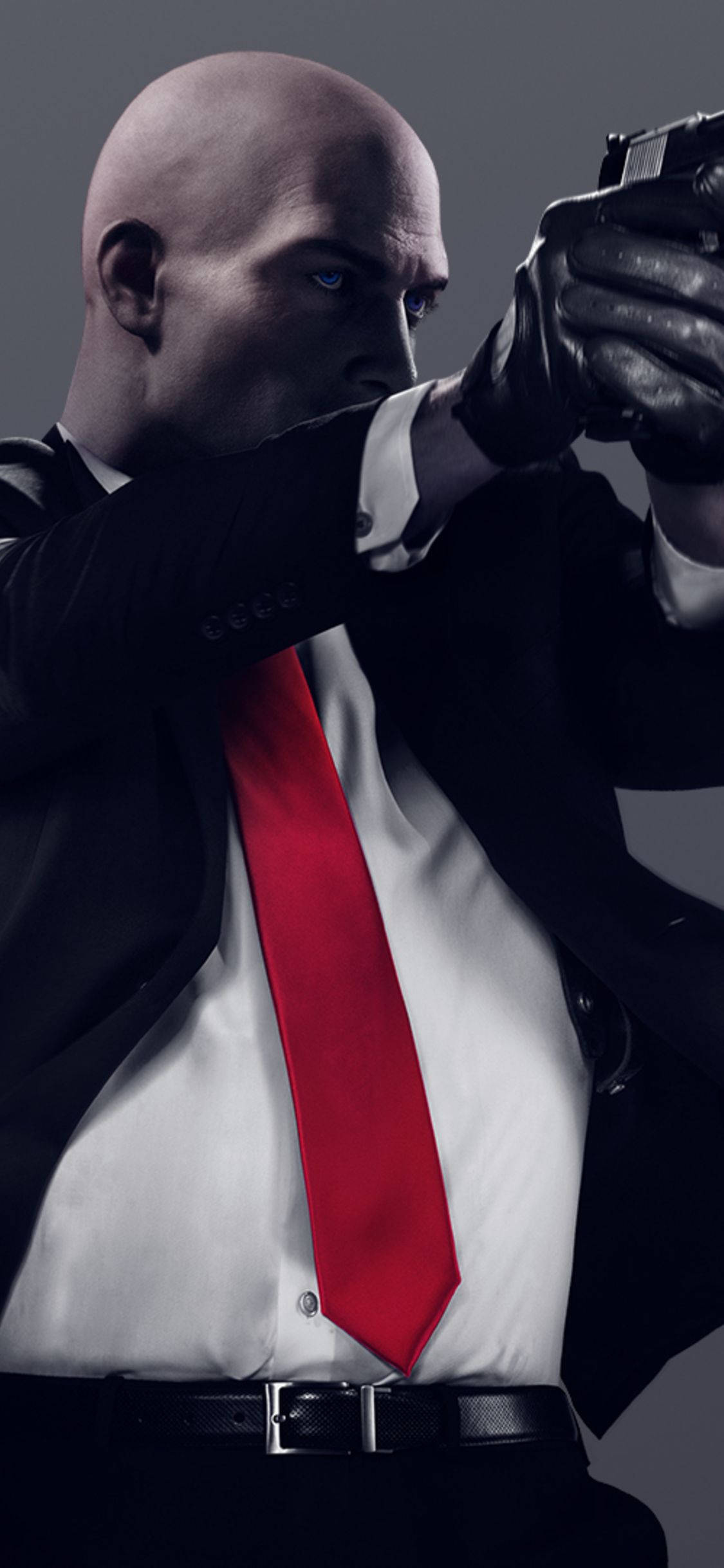 Hitman, black suit, red tie, Full HD Phone Wallpaper