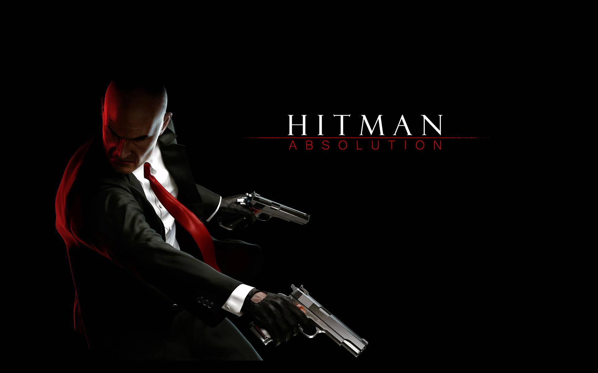 Hitman Absolution, bald assassin, black suit, Full HD Desktop Wallpaper