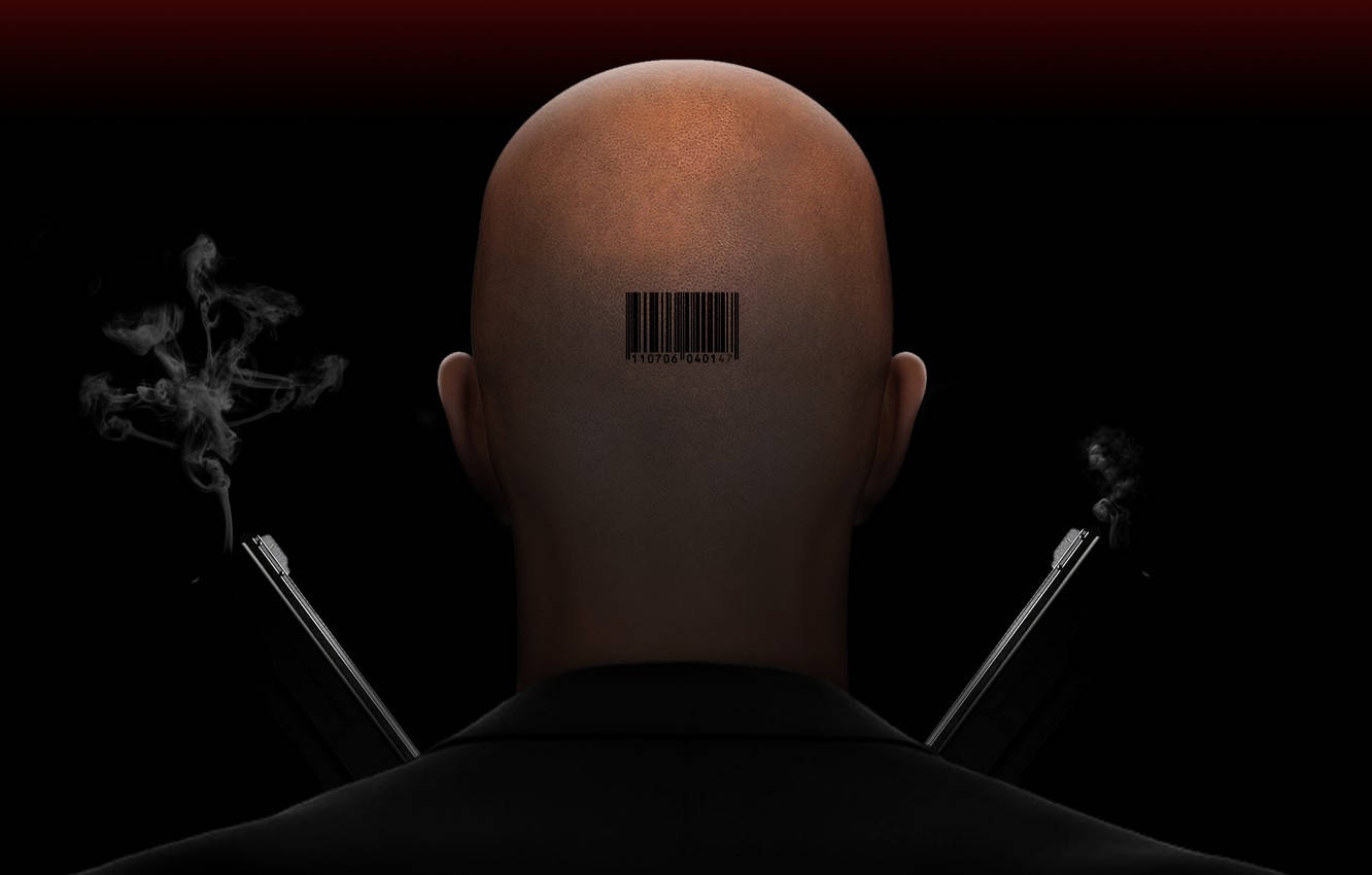 Agent 47, barcode tattoo, bald man, HD Desktop Wallpaper