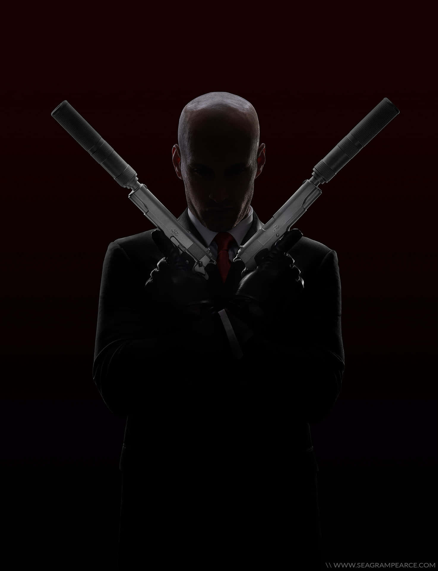 Hitman Agent 47, bald man, black suit, Full HD Phone Wallpaper