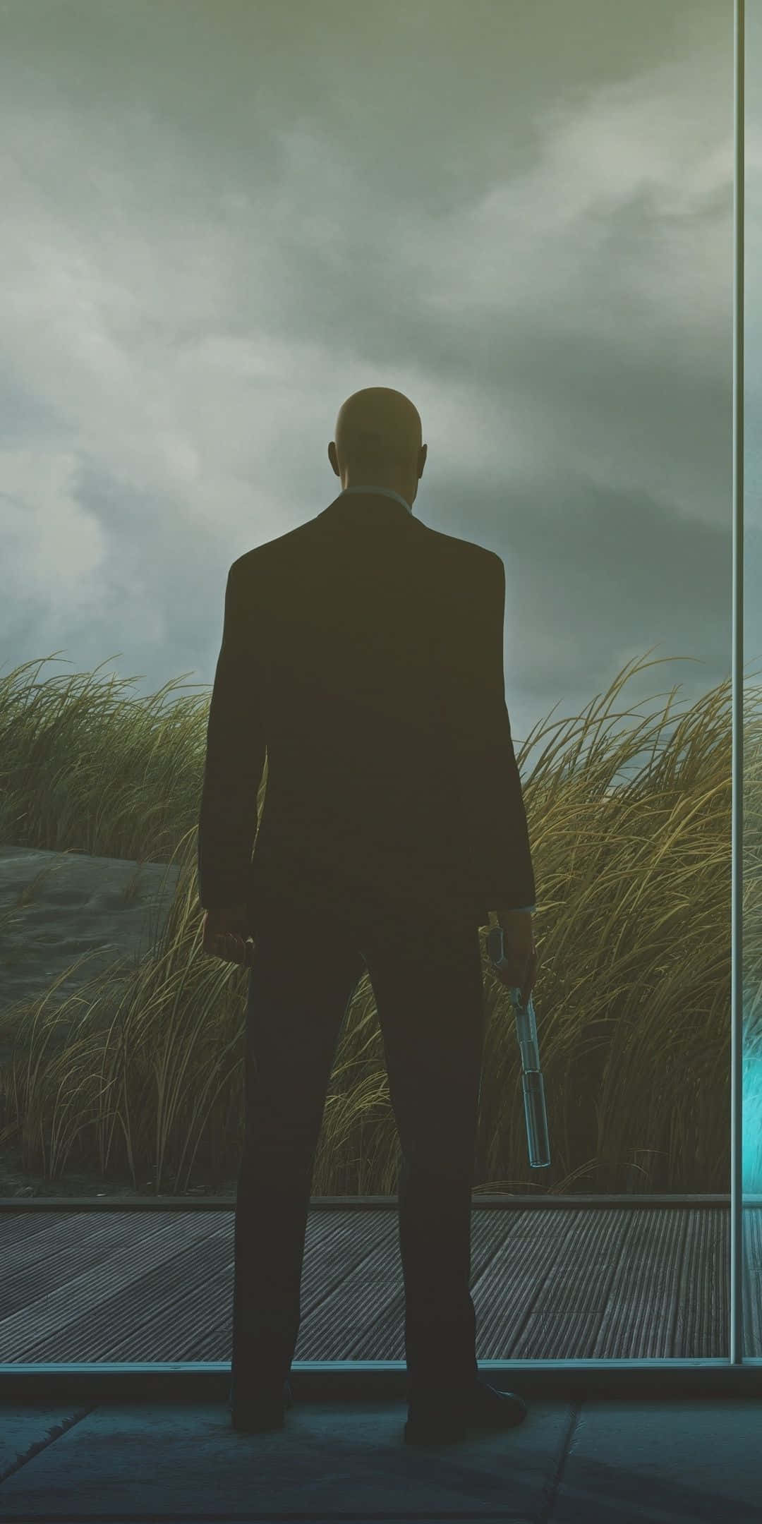 Hitman Agent 47, bald man, dark suit, Full HD Phone Wallpaper