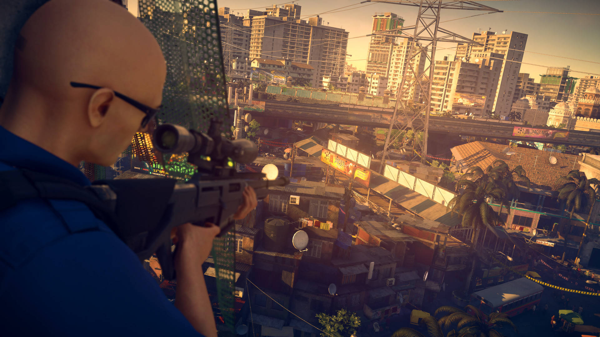 Hitman 2, Agent 47, sniper rifle, Full HD Desktop Wallpaper