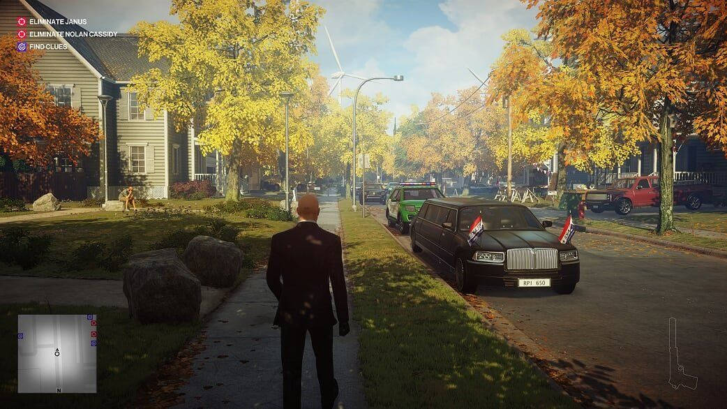 Hitman 2, Agent 47, black suit, SD Desktop Wallpaper