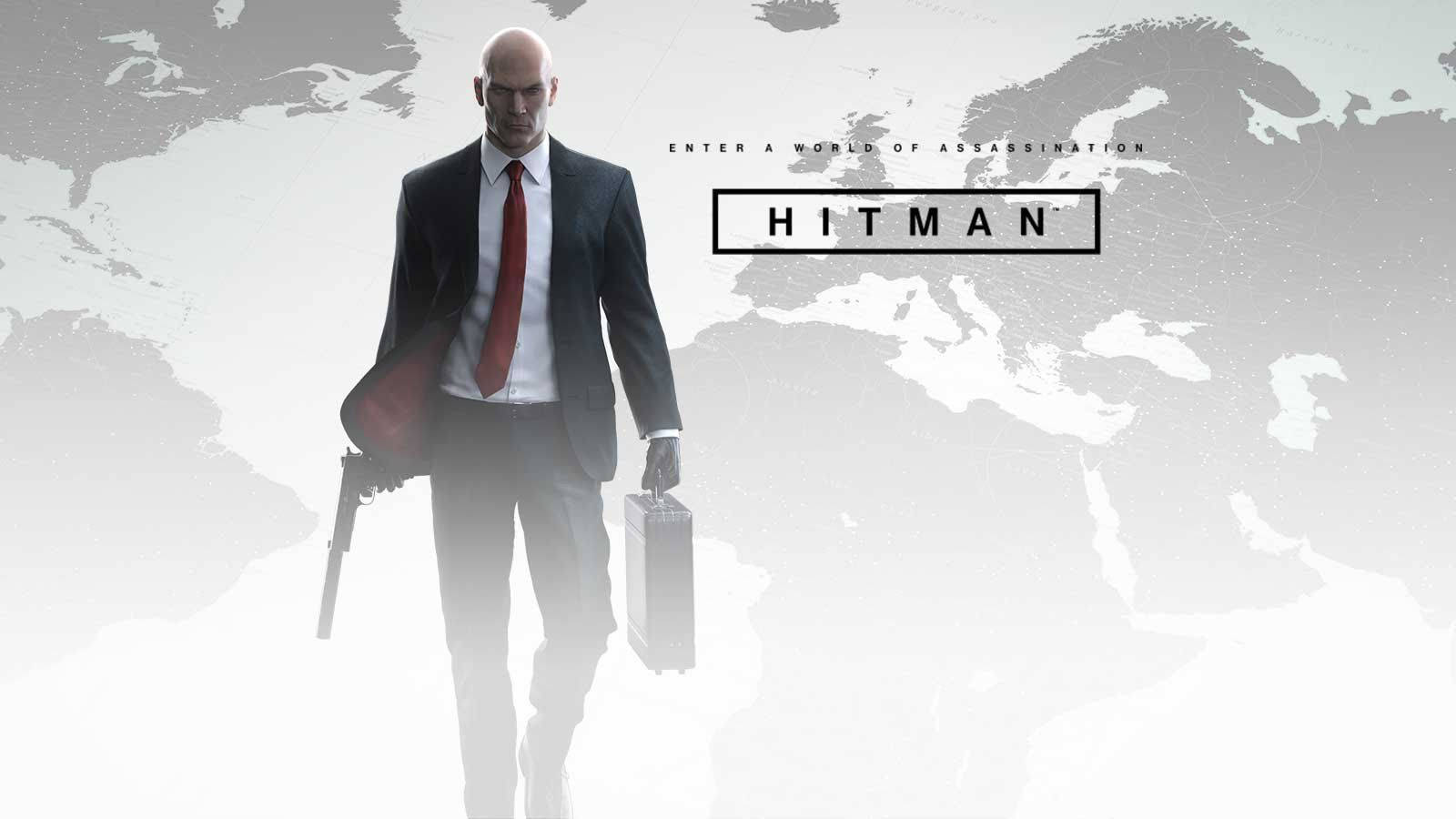 Hitman Black, bald man, dark suit, HD Desktop Wallpaper
