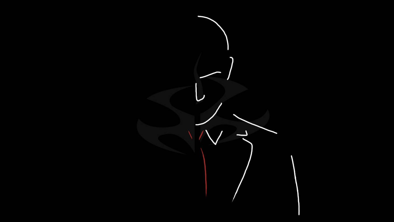 Hitman Black, man in a suit, red tie, HD Desktop Wallpaper