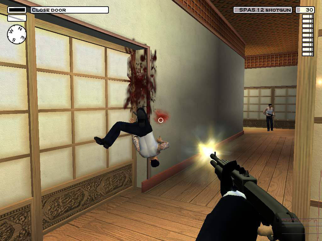 Hitman 2, shotgun, shoji screen, SD Desktop Wallpaper