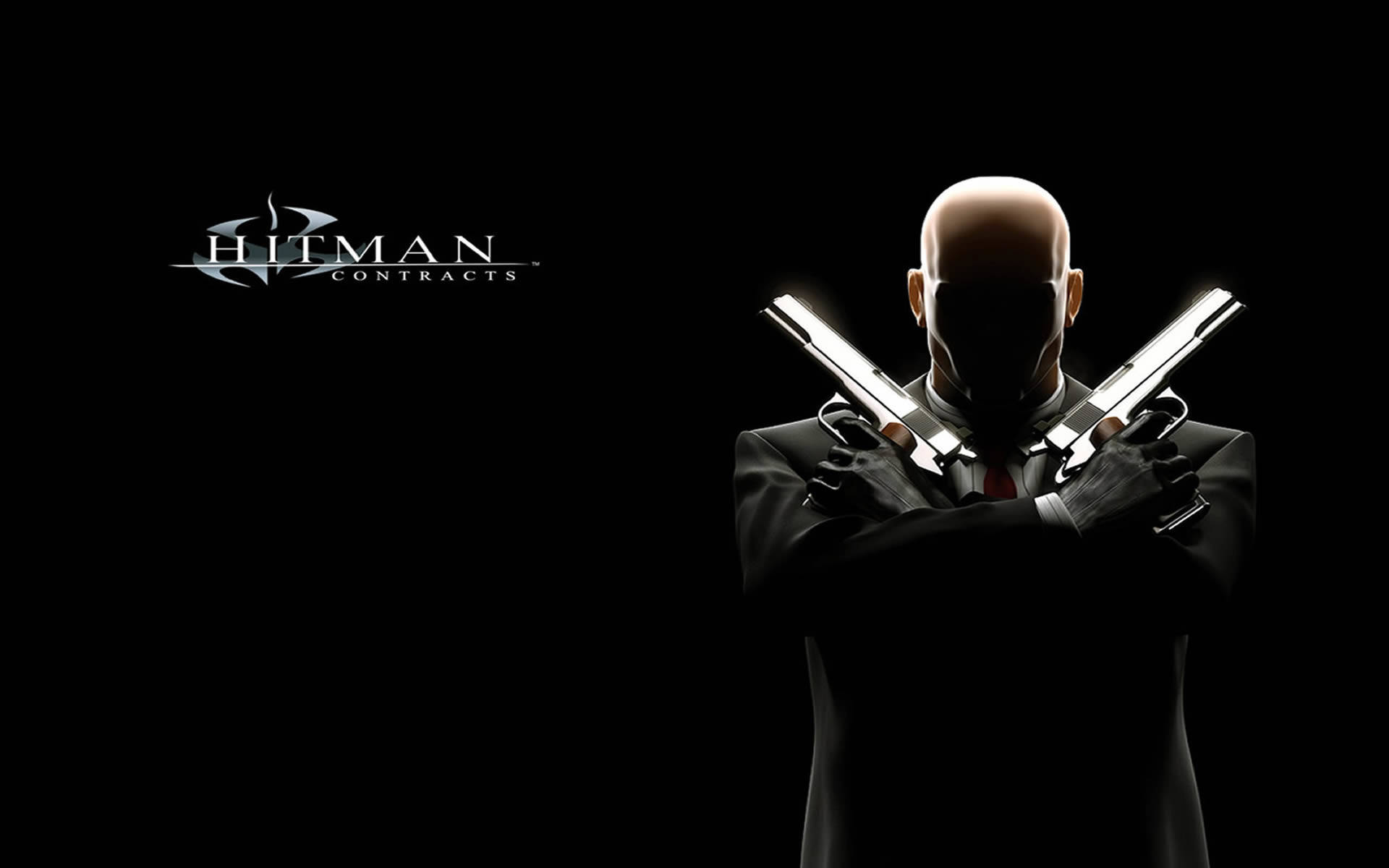 Hitman Contracts, bald assassin, black suit, Full HD Desktop Wallpaper