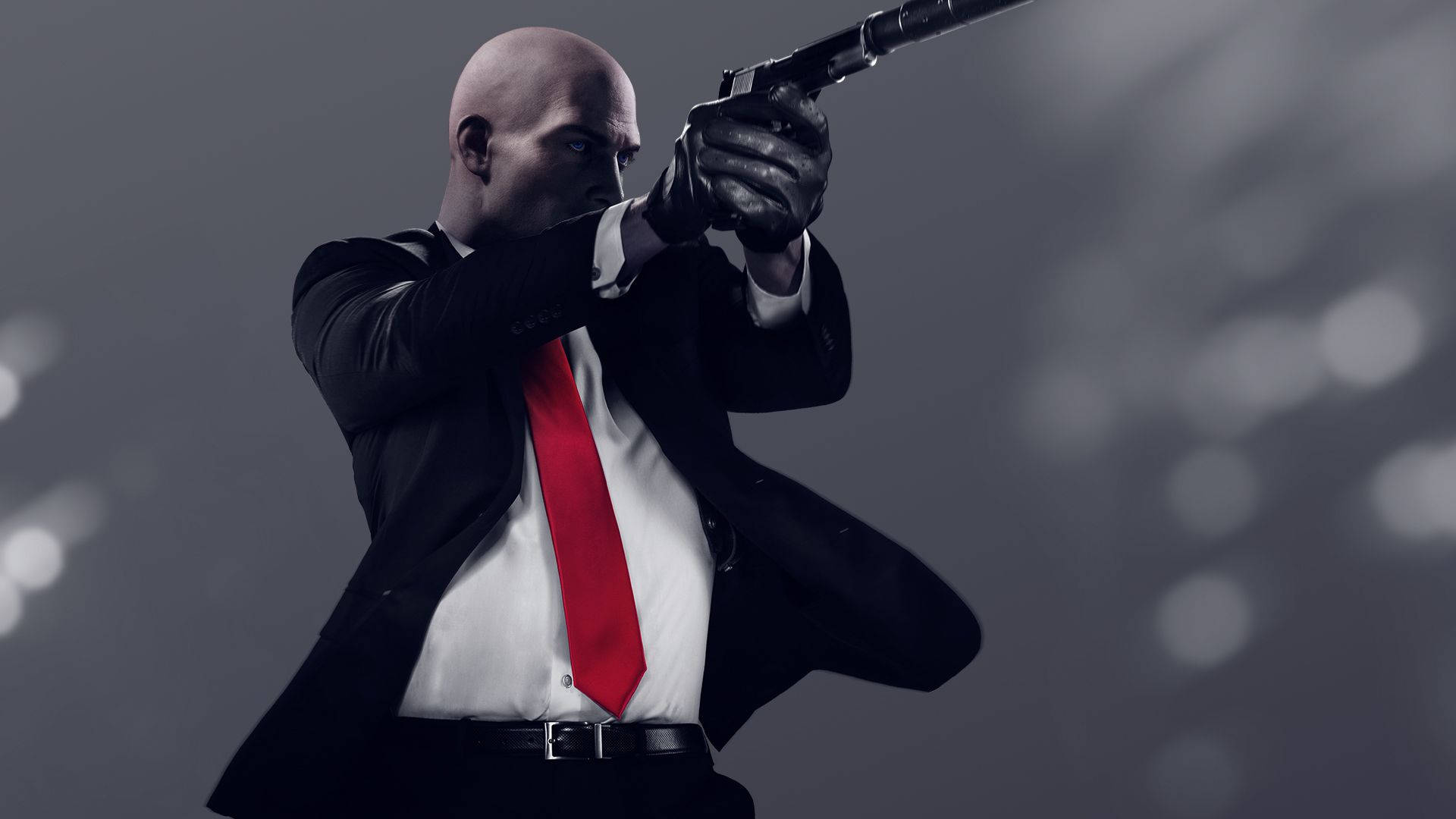 Hitman Contracts, bald man, black suit, Full HD Desktop Wallpaper