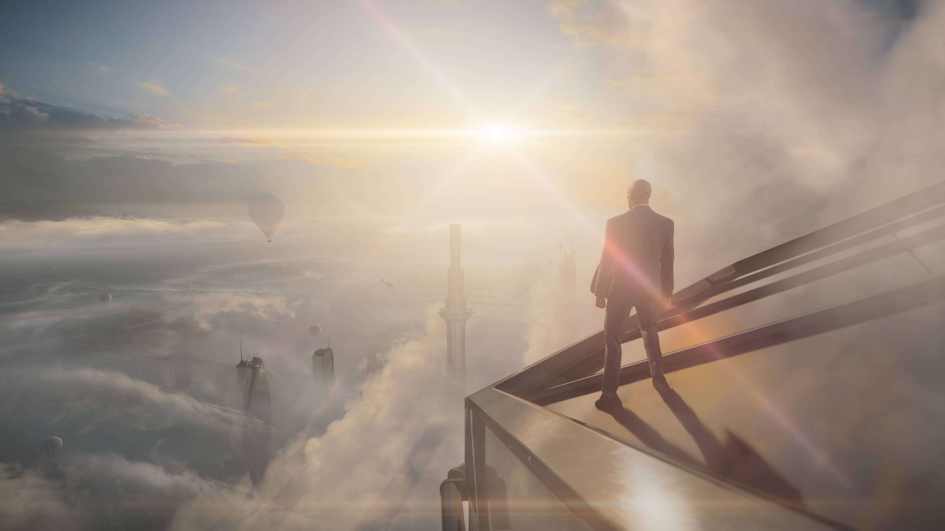 Hitman Full 4K, skyscraper, sunrise, 4K Desktop Wallpaper