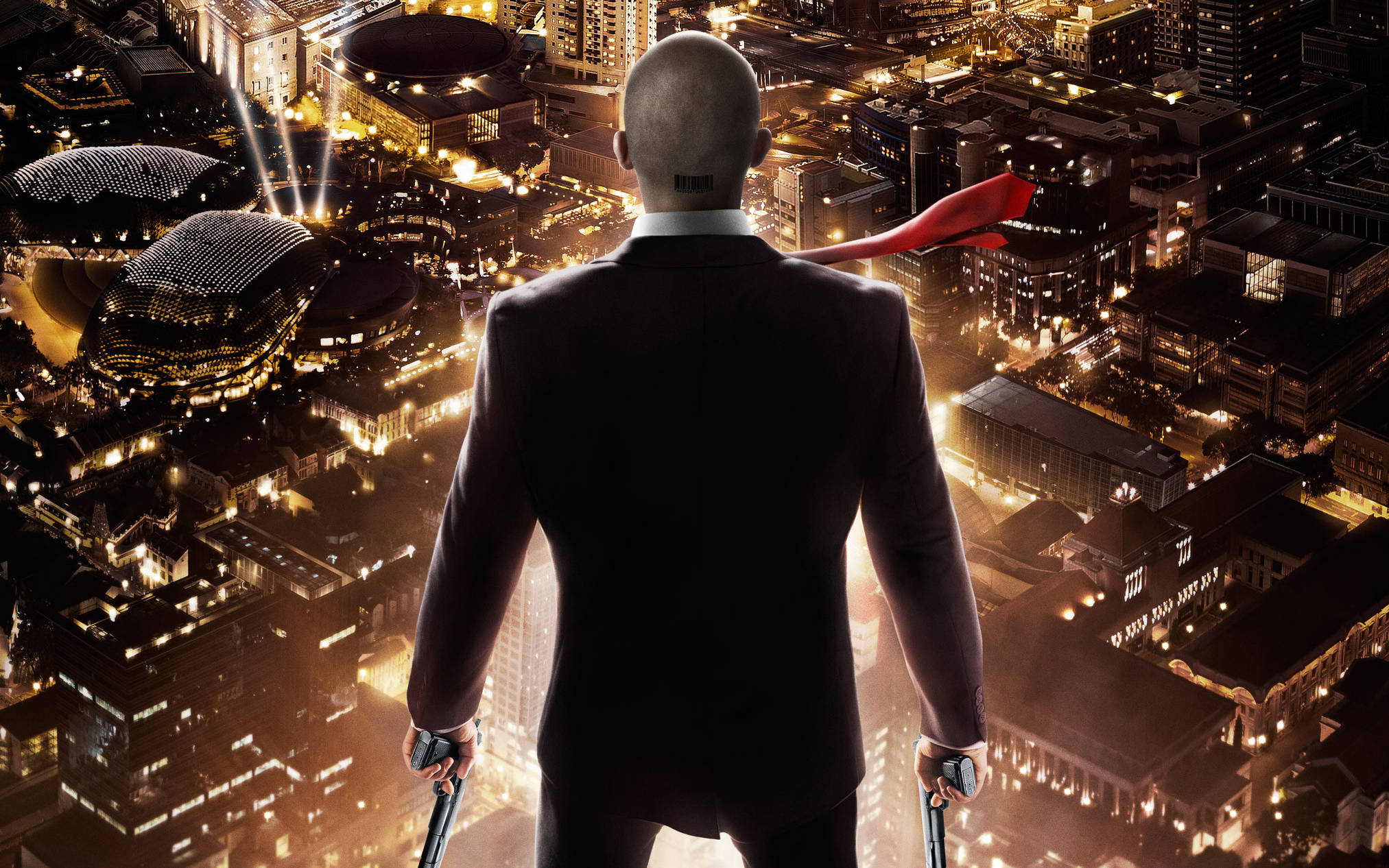 Hitman HD, nighttime cityscape, skyscraper, Full HD Desktop Wallpaper