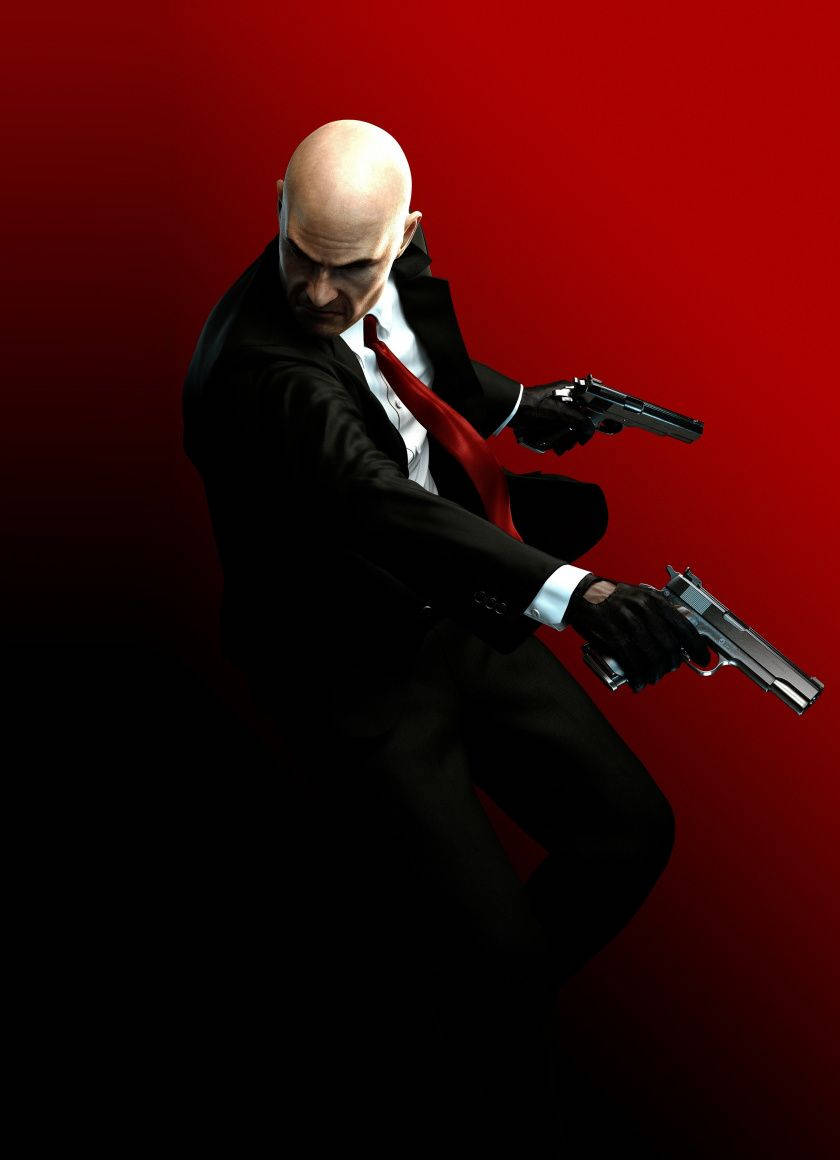 Hitman iPhone, bald man, black suit, SD Phone Wallpaper