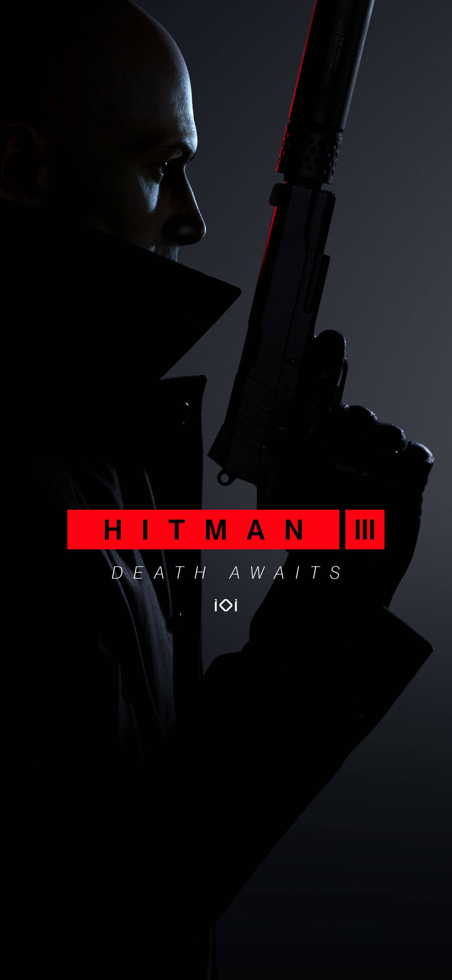 Hitman Phone, trench coat, pistol, 2K Phone Wallpaper