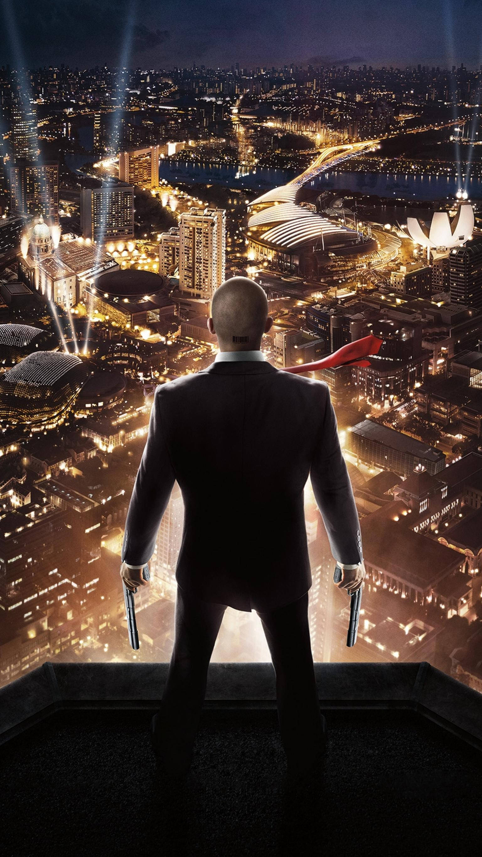 Hitman Phone, bald man, suit, 2K Phone Wallpaper
