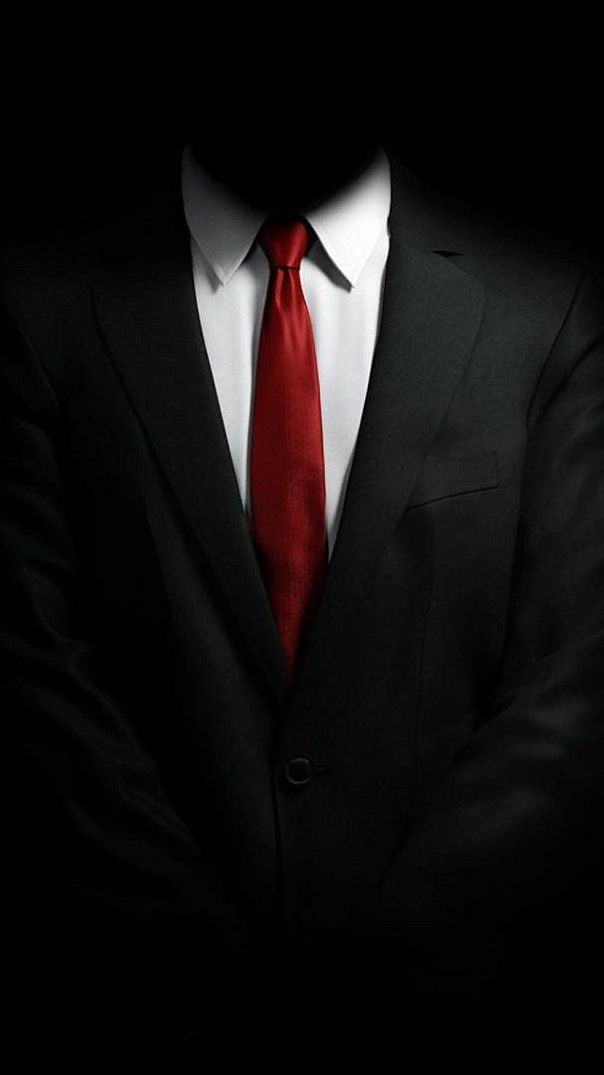 Hitman Phone, black suit, red tie, Full HD Phone Wallpaper