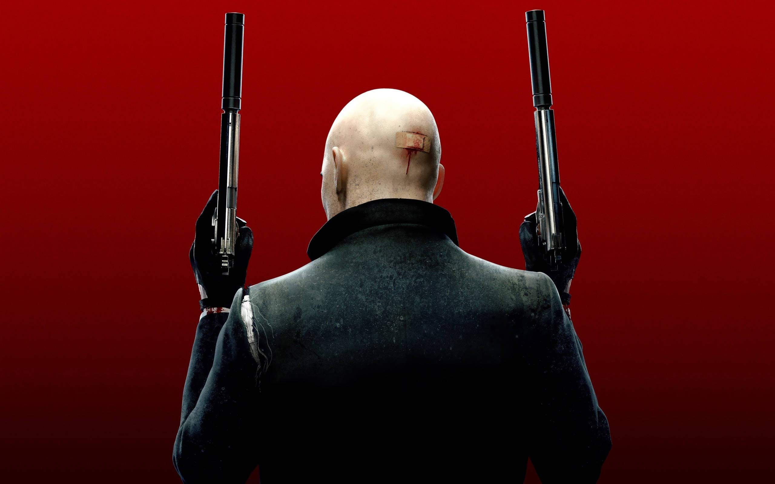 Hitman, bald man, bandaged head, 2K Desktop Wallpaper