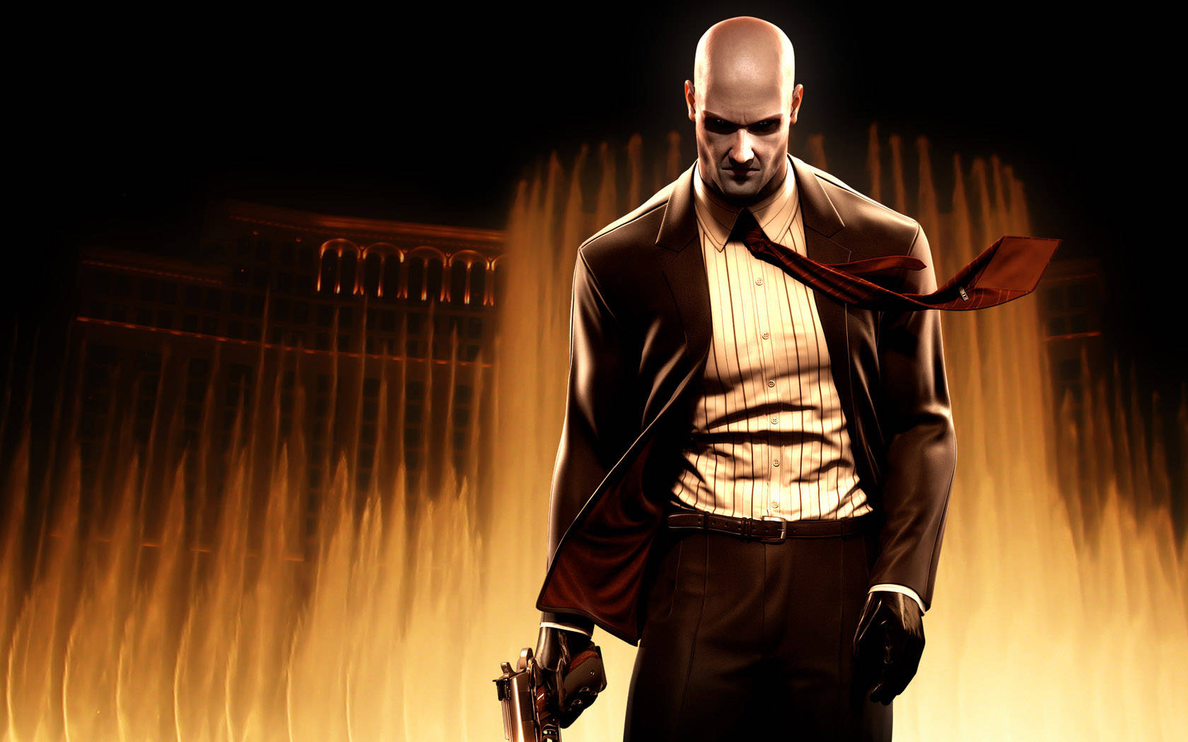 Hitman, bald assassin, dark suit, HD Desktop Wallpaper