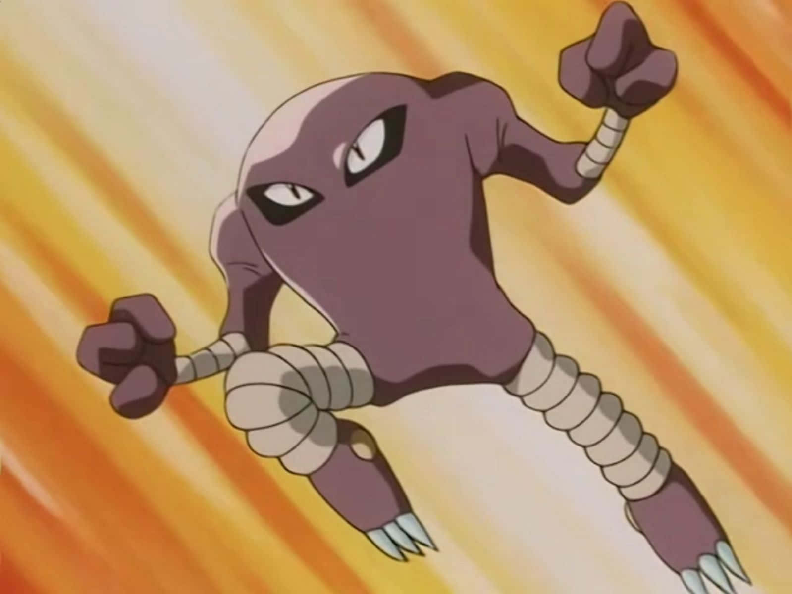 Hitmonlee, purple, bandaged limbs, HD Desktop Wallpaper