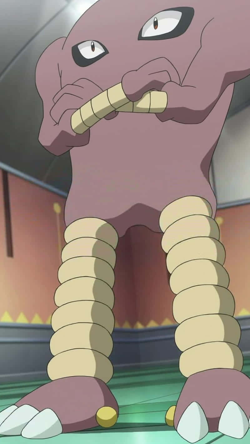 Hitmonlee, purple, segmented legs, HD Phone Wallpaper