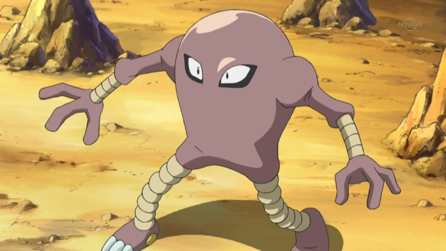 Anime Hitmonlee, purple, blob-like, HD Desktop Wallpaper