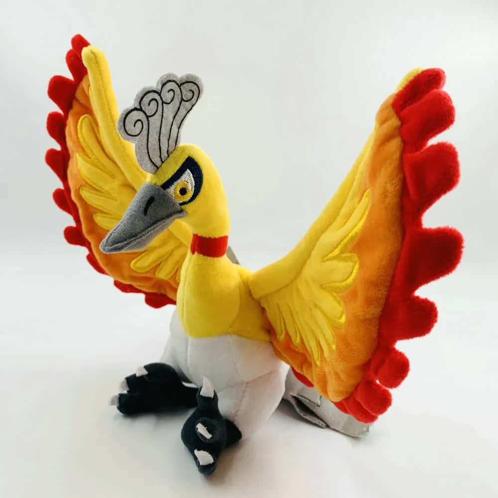 Ho-Oh, plush toy, yellow, SD Desktop Wallpaper