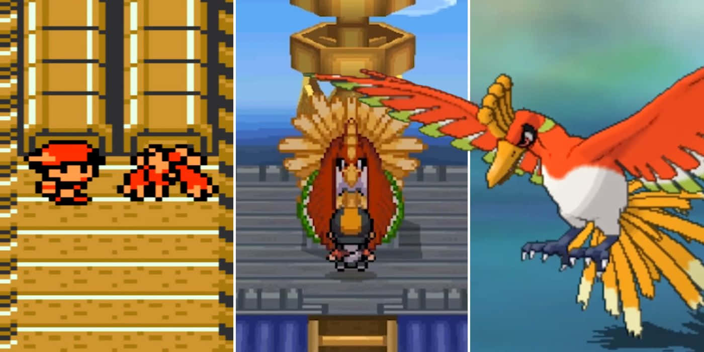 Ho-Oh, red-haired character, shrine guardian, HD Desktop Wallpaper