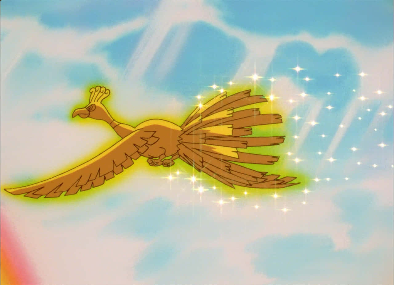 Ho-oh, golden, mythical bird, HD Desktop Wallpaper