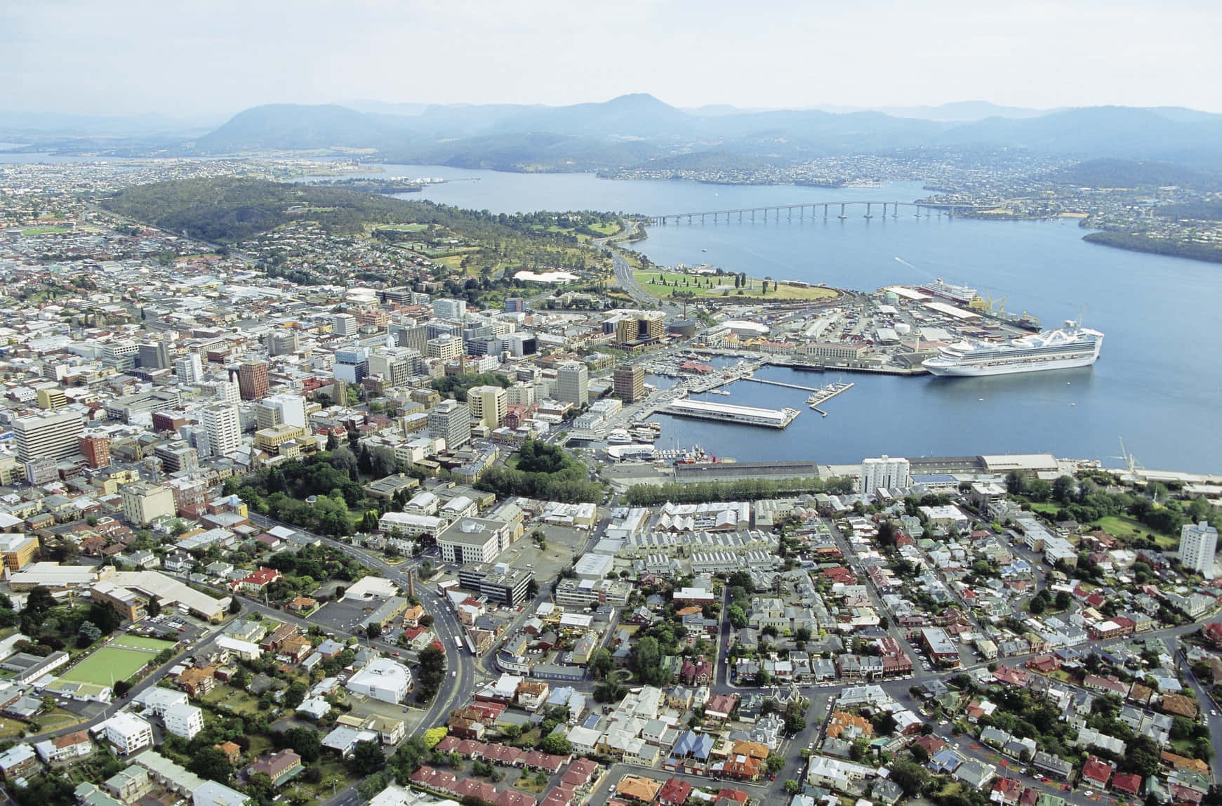 Hobart Australia, stunning sunset, coastal city, HD Desktop Wallpaper