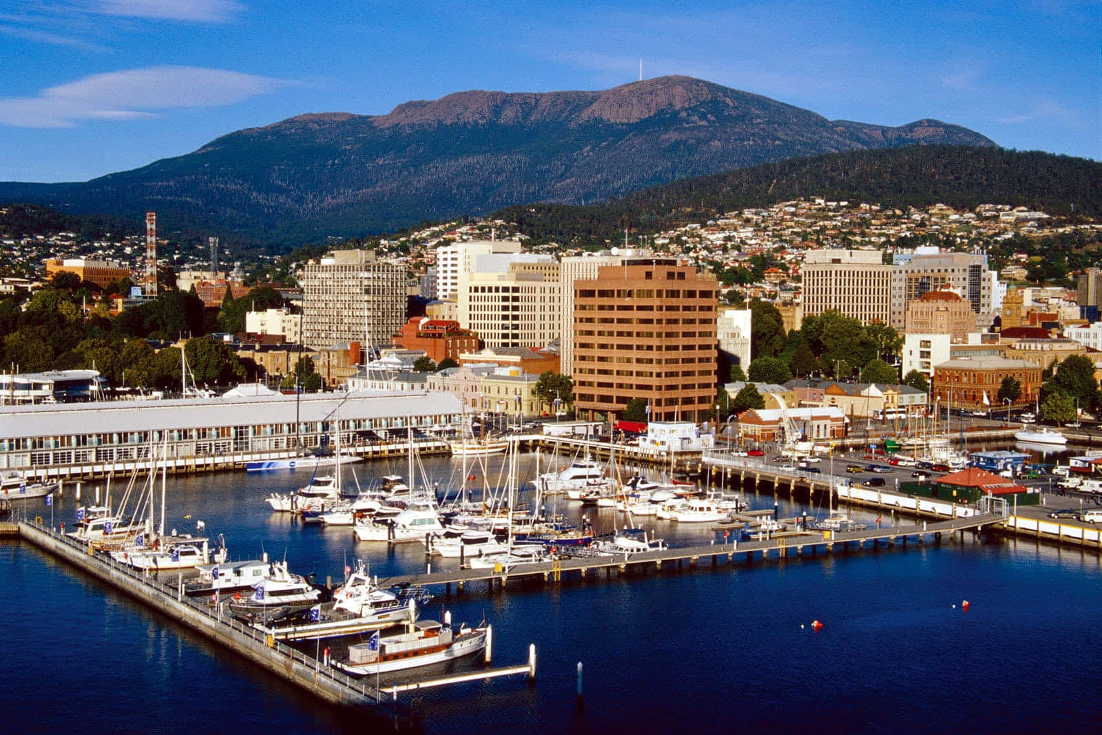 Hobart, Australia, harbor cityscape, HD Desktop Wallpaper