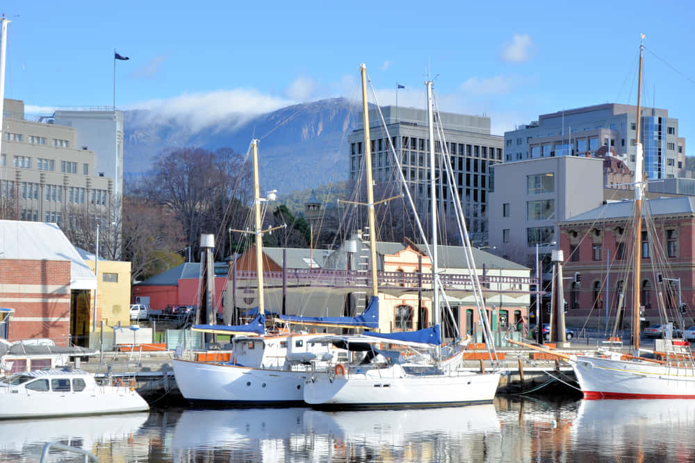 Hobart, Australia, waterfront view, SD Desktop Wallpaper