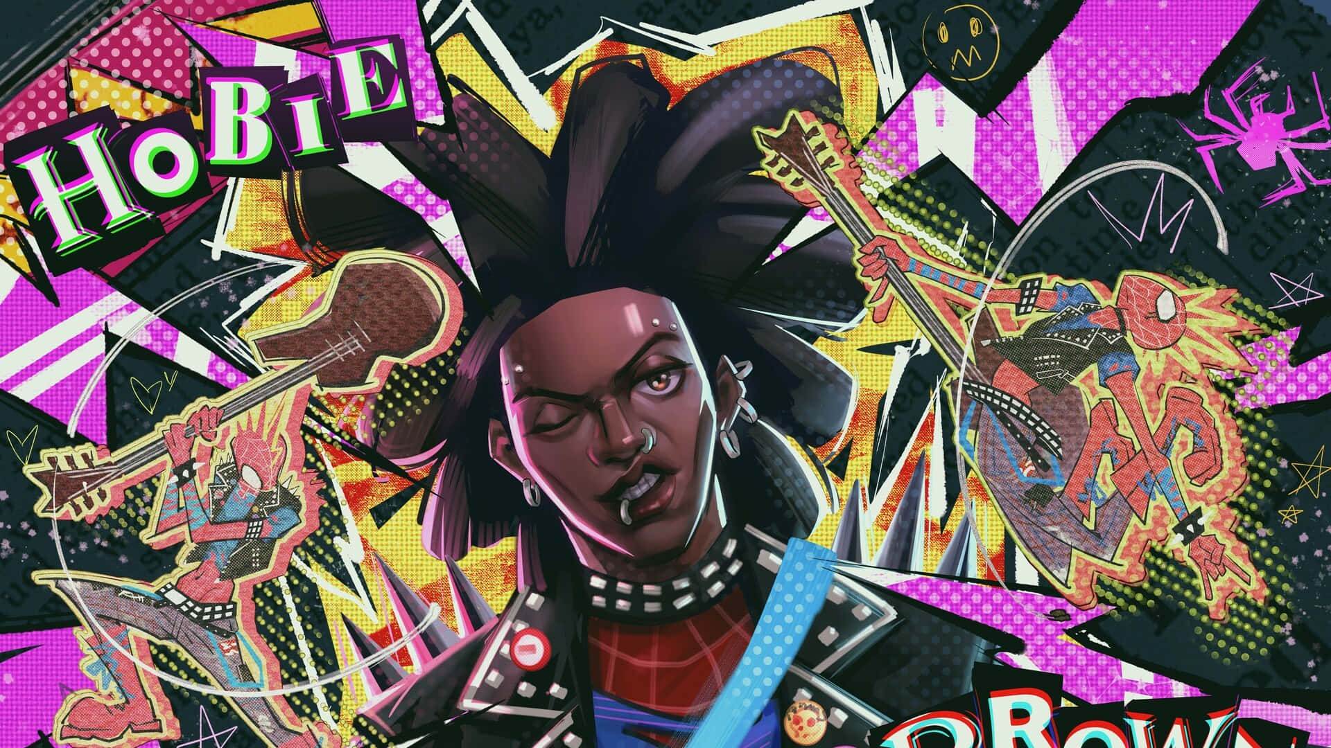 Hobie Brown, punk rocker, spiky hair, Full HD Desktop Wallpaper