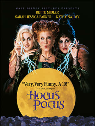 Hocus Pocus, three witch sisters, wild hair, SD Phone Wallpaper