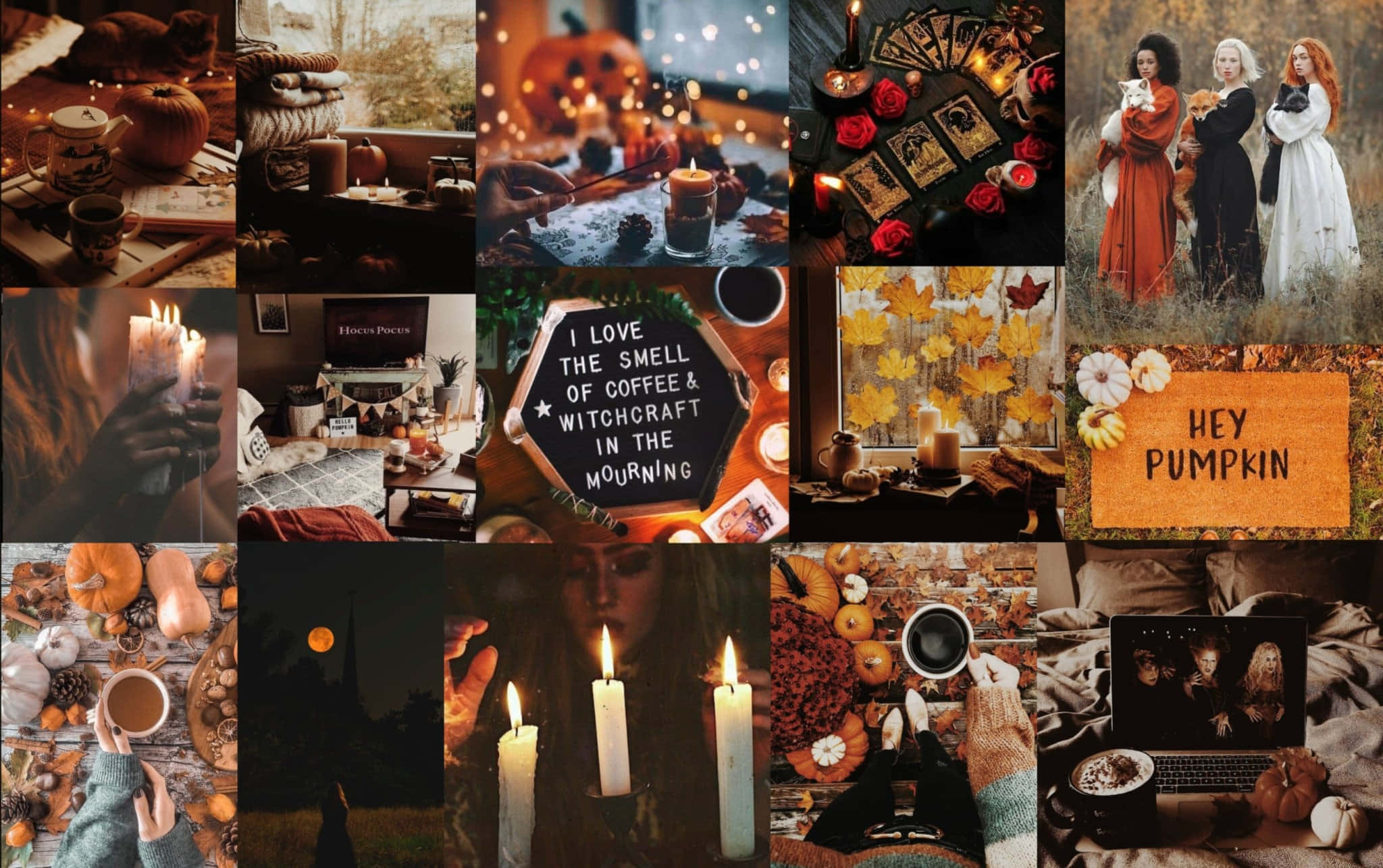 Hocus Pocus, autumn, pumpkins, Full HD Desktop Wallpaper