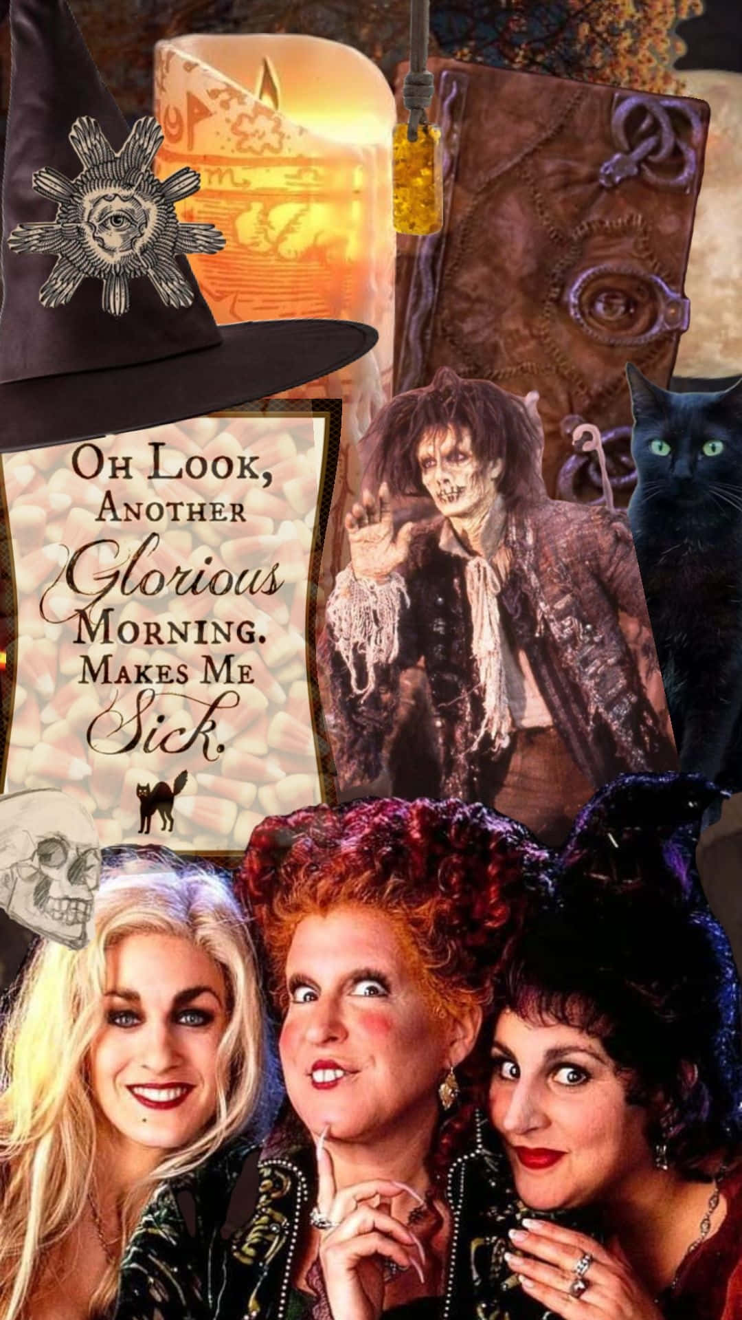 Hocus Pocus, three witches, dramatic makeup, Full HD Phone Wallpaper