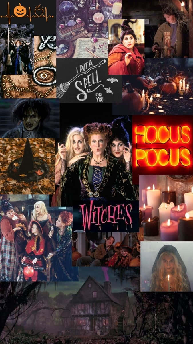 Hocus Pocus, Hocus Pocus characters, candles, SD Phone Wallpaper