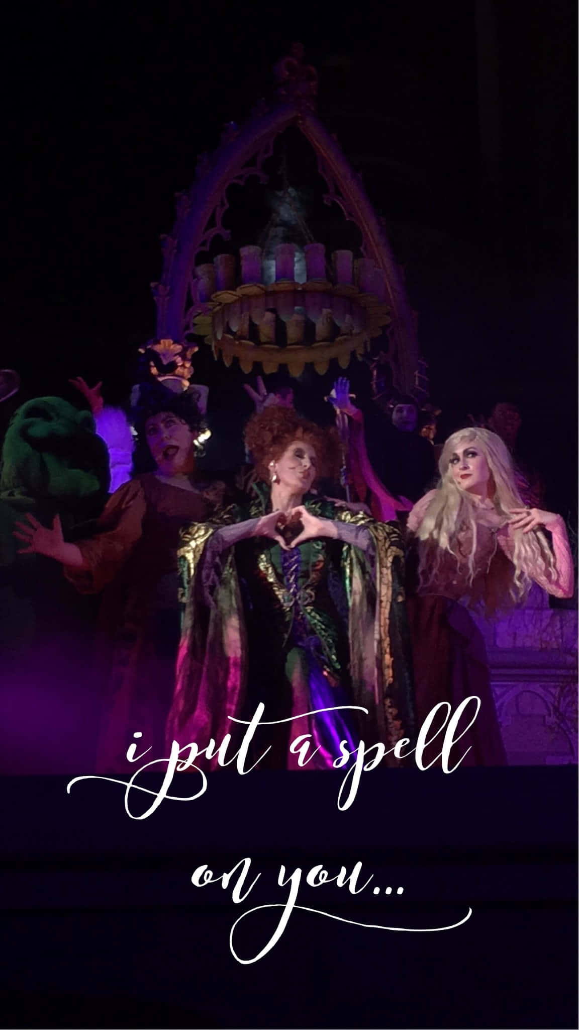 Hocus Pocus, iPhone, three theatrical witches, Full HD Phone Wallpaper