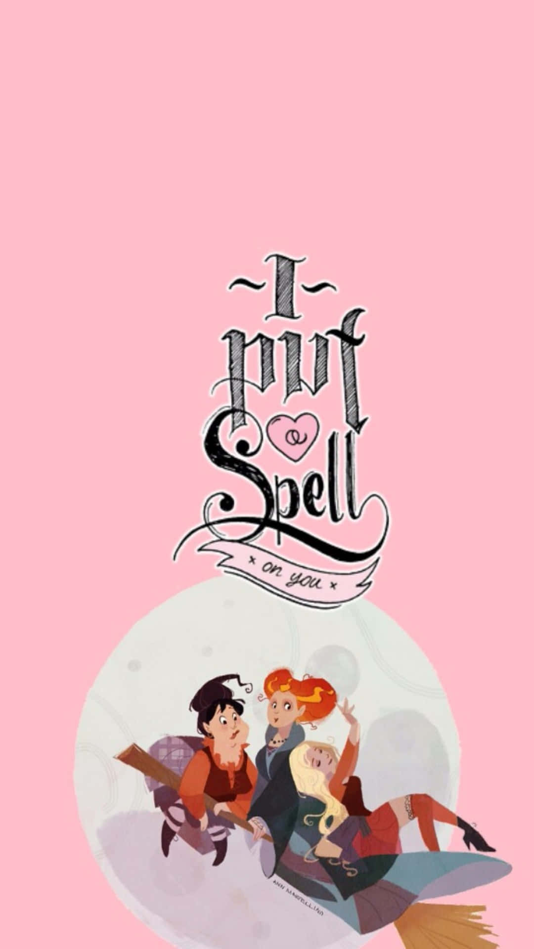 Hocus Pocus, iPhone, three animated witches, Full HD Phone Wallpaper