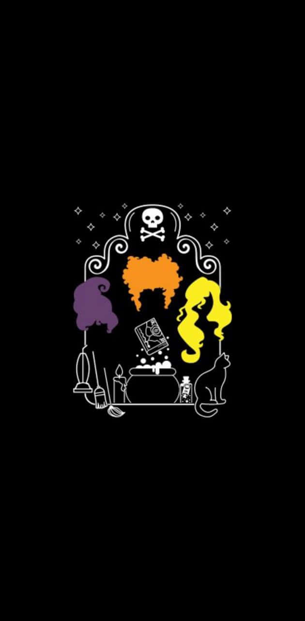 Hocus Pocus, witch's cauldron, potion bottles, HD Phone Wallpaper