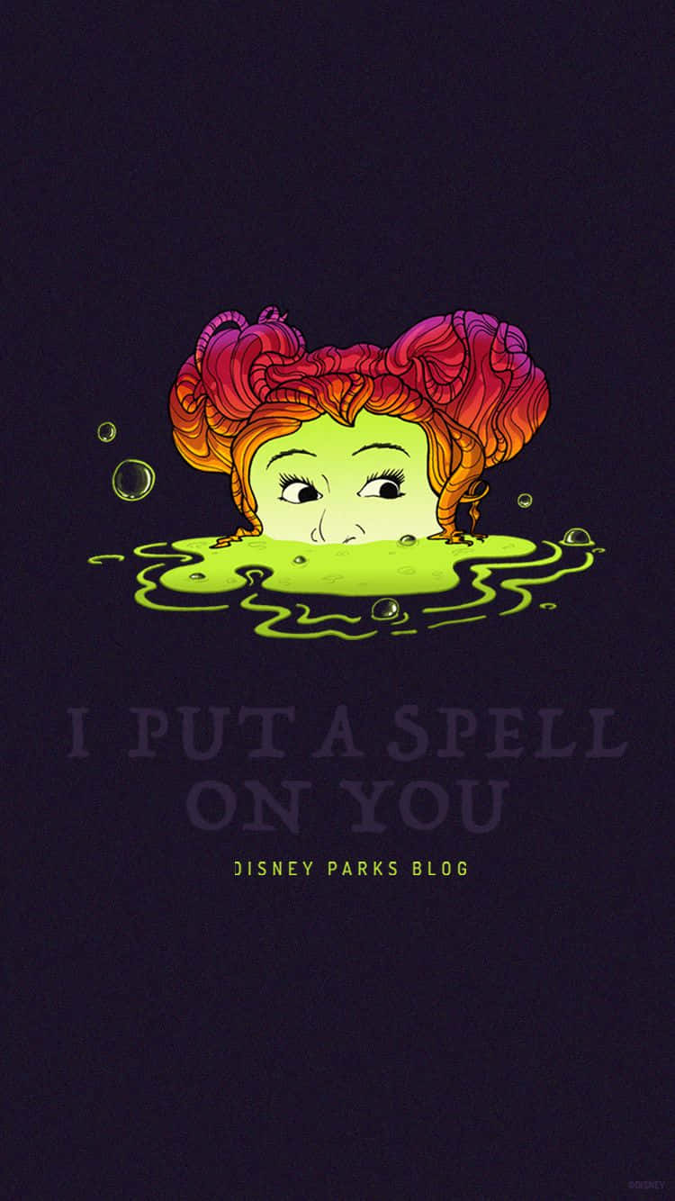 Hocus Pocus iPhone, cartoon witch, fiery red hair, HD Phone Wallpaper