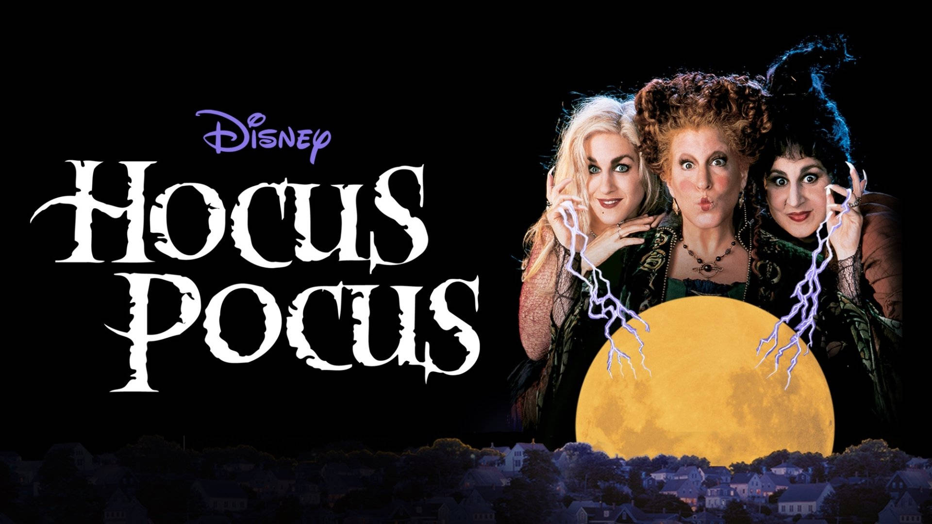 Hocus Pocus, witch sisters, full moon, Full HD Desktop Wallpaper