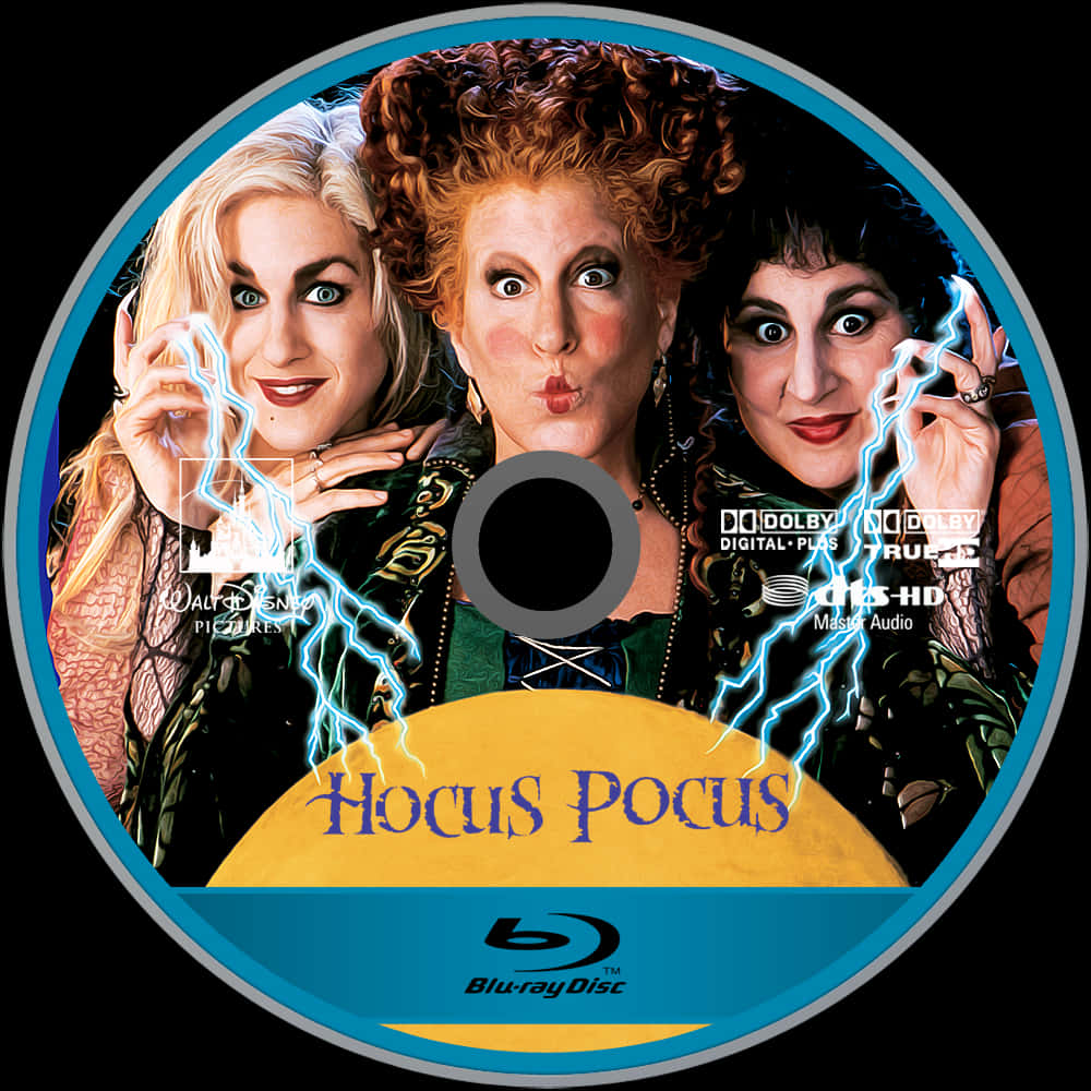 Hocus Pocus, Blu-ray disc, three witch characters, SD Desktop Wallpaper