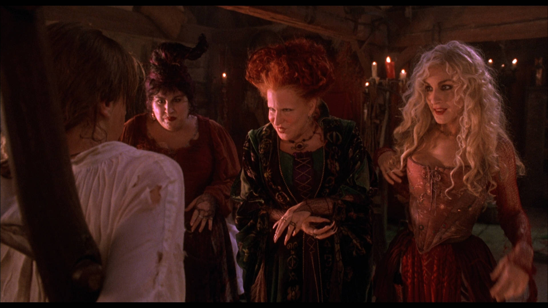 Hocus Pocus, three witches, ornate costumes, Full HD Desktop Wallpaper