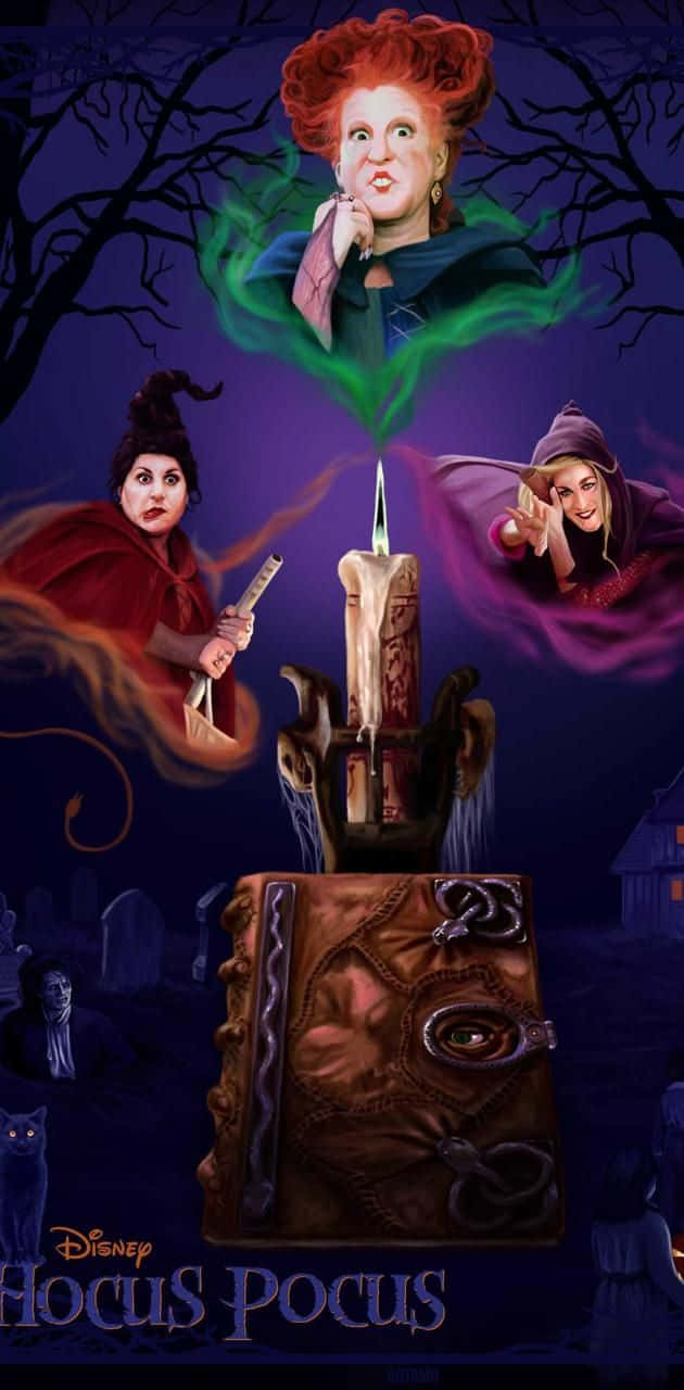 Hocus Pocus, three witches, candle, HD Phone Wallpaper