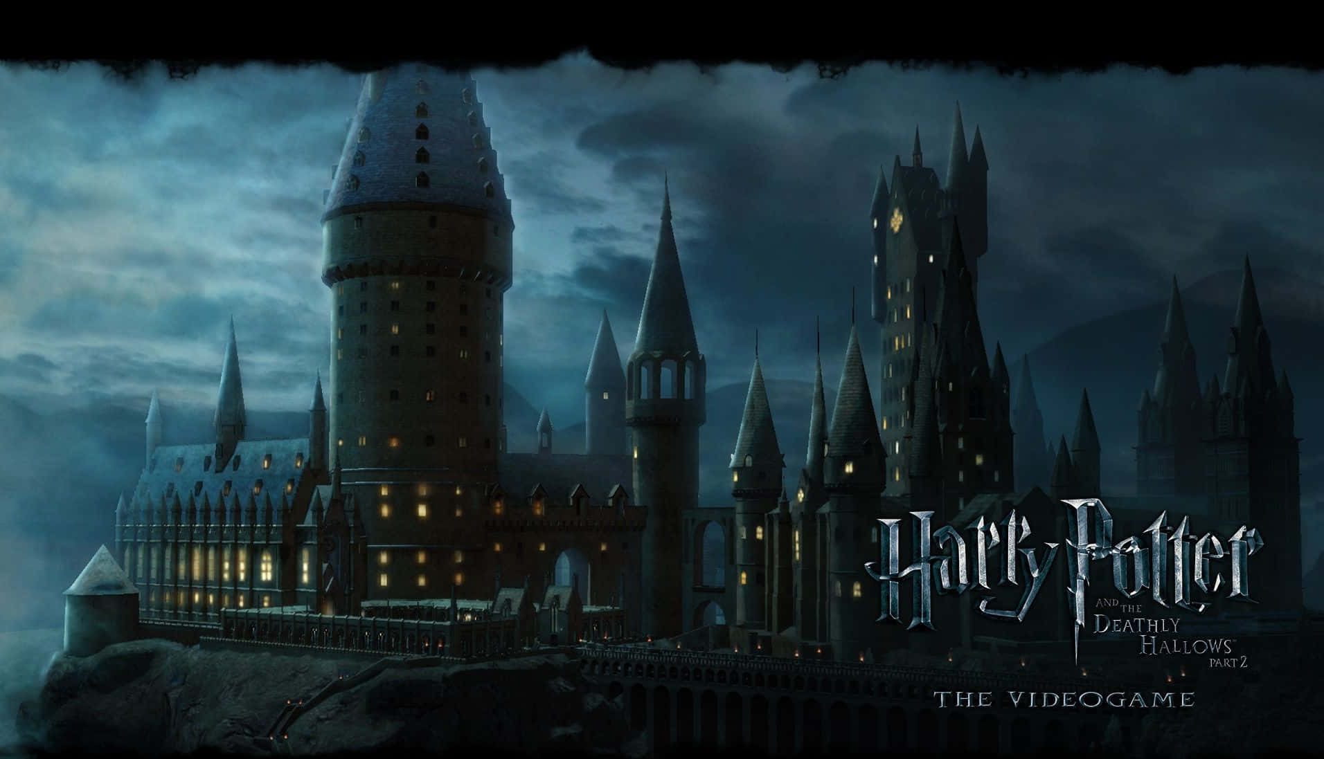 Hogwarts Castle, gothic castle, snow-capped towers, HD Desktop Wallpaper