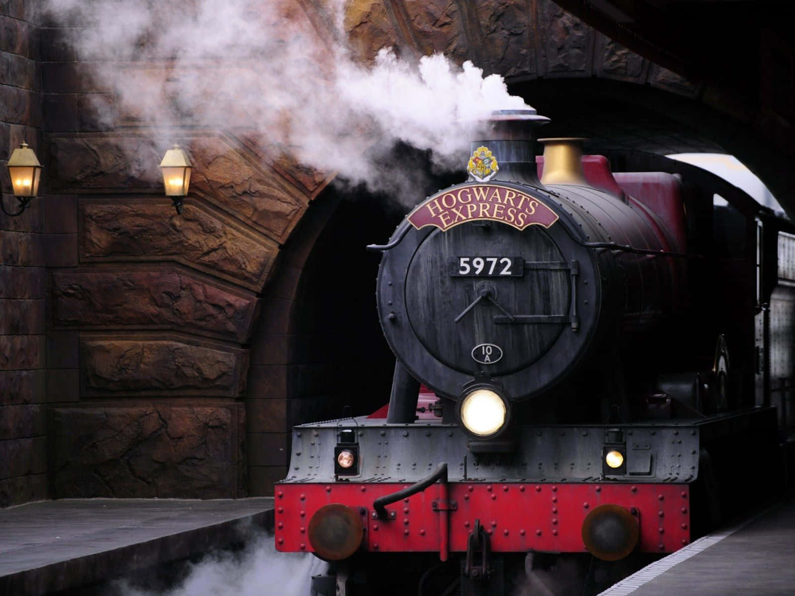 Hogwarts Express, steam train, white smoke, HD Desktop Wallpaper