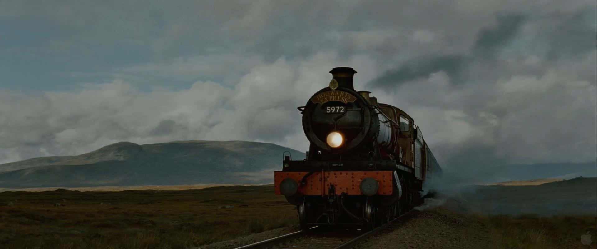 Hogwarts Express, vintage steam train, glowing headlight, Full HD Desktop Wallpaper