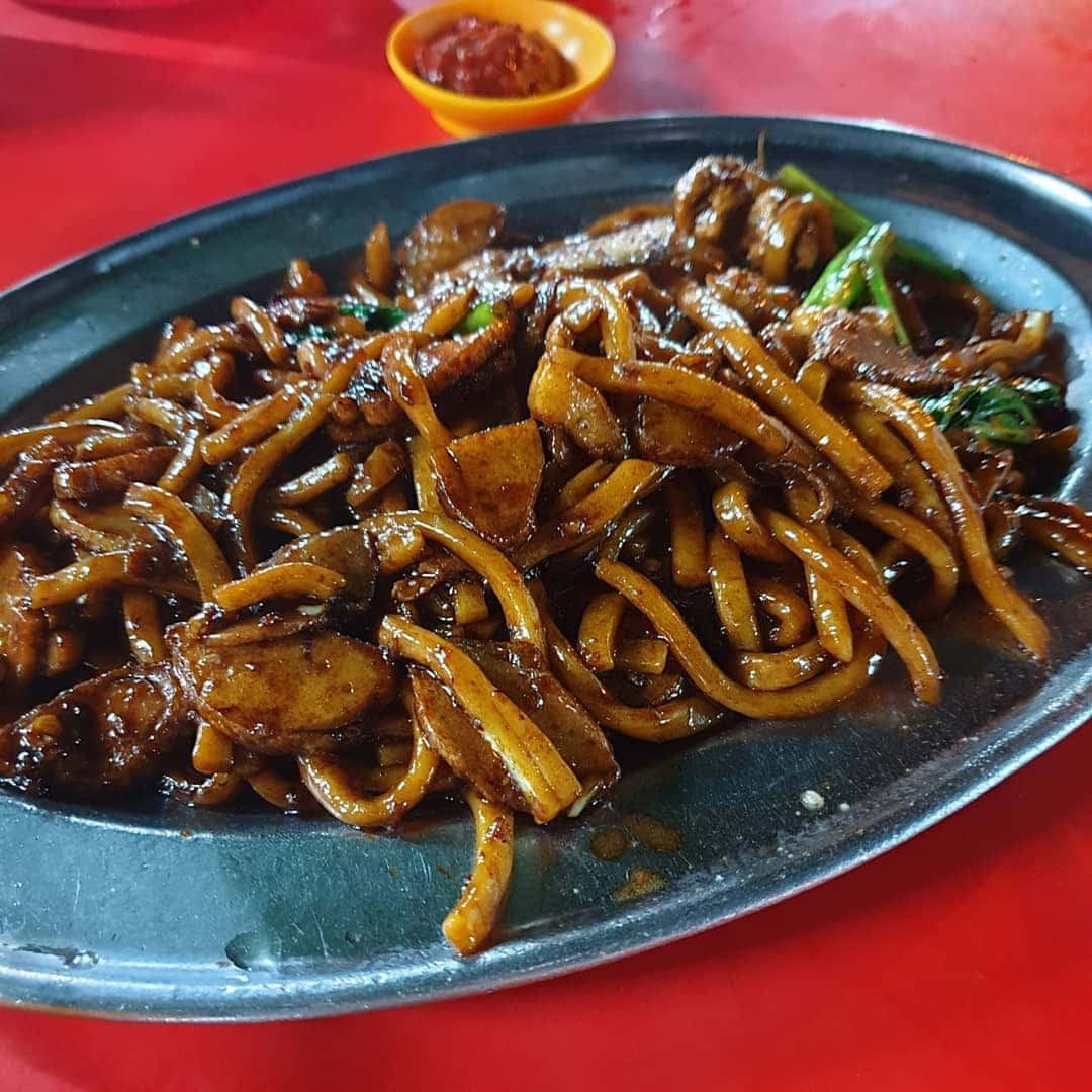 Hokkien Mee, dark sauce, sizzling plate, SD Desktop Wallpaper