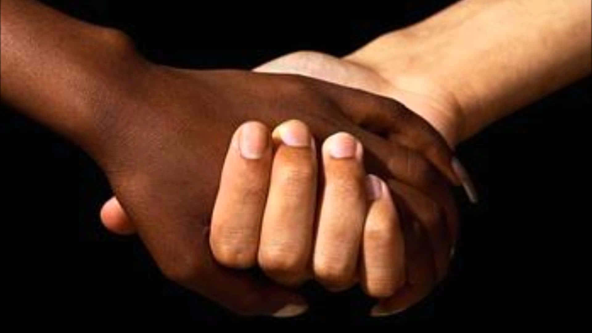 Holding Hands, interracial couple, contrasting skin tones, Full HD Desktop Wallpaper